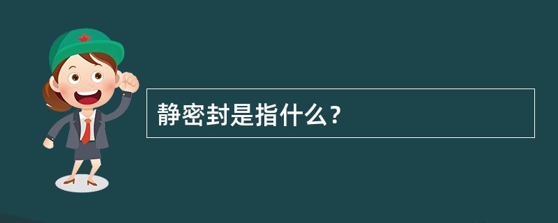 静密封是指什么？
