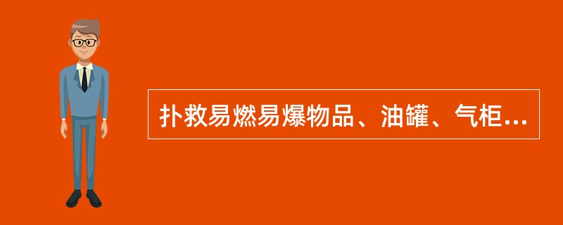 扑救易燃易爆物品、油罐、气柜和大面积易燃建筑区等火灾时，()要选择便于迅速撤离的