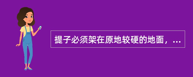 提子必须架在原地较硬的地面，两梯脚必须处在()，防止梯身向左右倾斜。