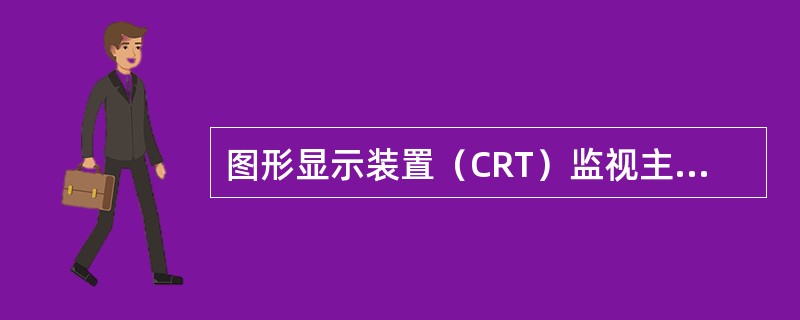 图形显示装置（CRT）监视主界面分四部分：工程配置信息，图形显示部分，信息指示部