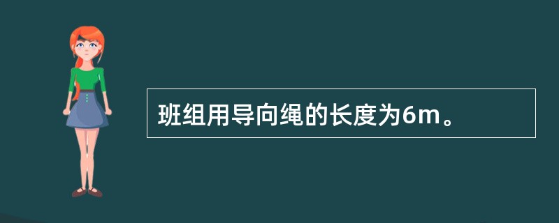 班组用导向绳的长度为6m。