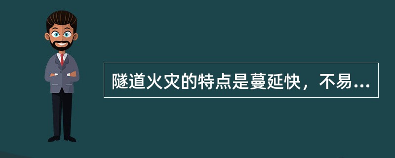 隧道火灾的特点是蔓延快，不易控制。
