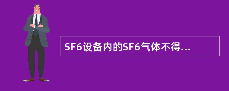 SF6设备内的SF6气体不得（）排放，应采取（）回收，经处理合格后方准使用。