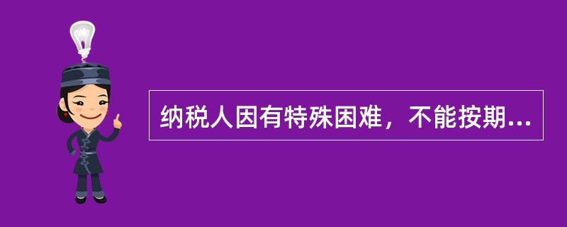 纳税人因有特殊困难，不能按期纳税款的，经（）批准，可以延期缴纳税款。