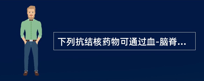 下列抗结核药物可通过血-脑脊液屏障的是（）.