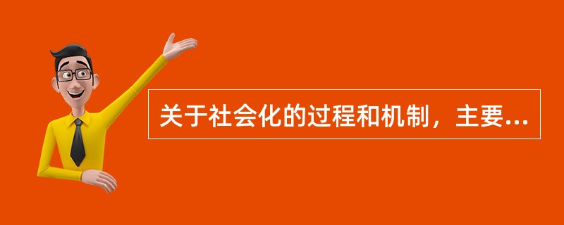关于社会化的过程和机制，主要有哪些理论？他们的主要观点是什么？