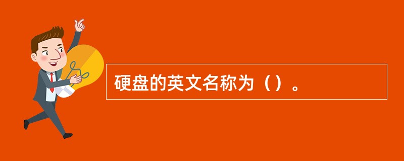 硬盘的英文名称为（）。