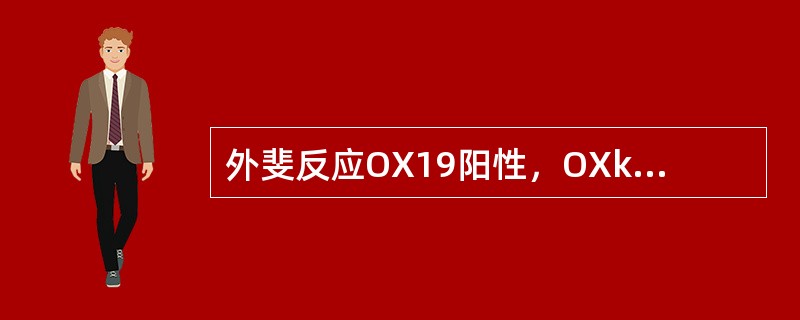 外斐反应OX19阳性，OXk阴性，可能的诊断是（）
