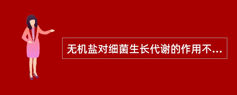 无机盐对细菌生长代谢的作用不包括（）