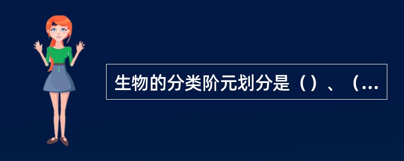 生物的分类阶元划分是（）、（）、（）、（）、（）、（）、（）六大类。