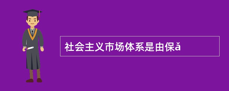 社会主义市场体系是由保ǎ