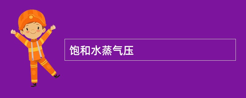 饱和水蒸气压