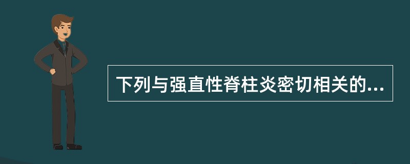 下列与强直性脊柱炎密切相关的是()