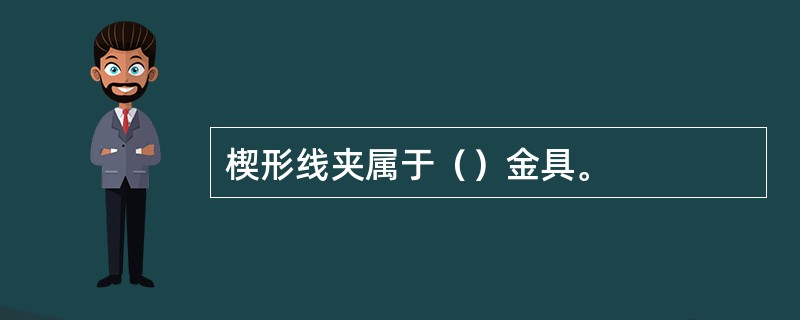 楔形线夹属于（）金具。