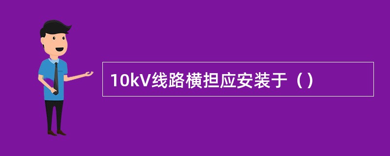 10kV线路横担应安装于（）