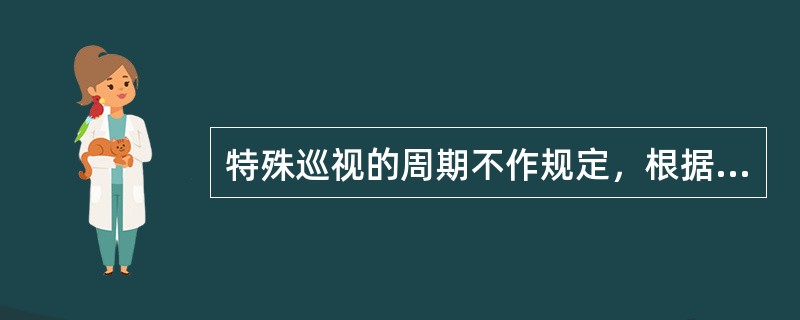 特殊巡视的周期不作规定，根据实际情况（）