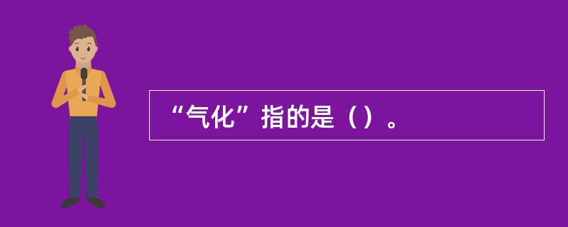 “气化”指的是（）。