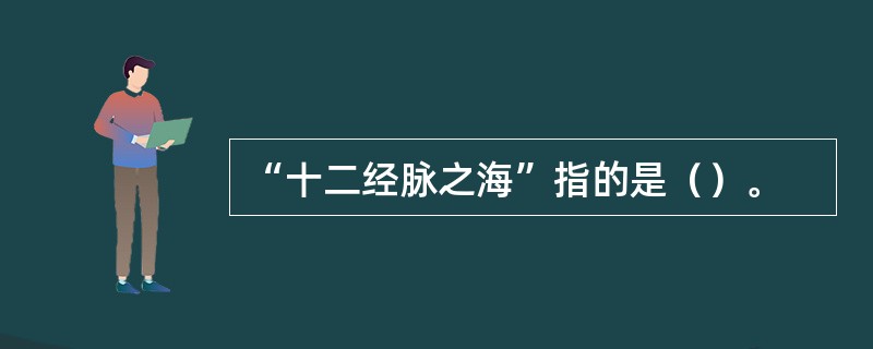 “十二经脉之海”指的是（）。