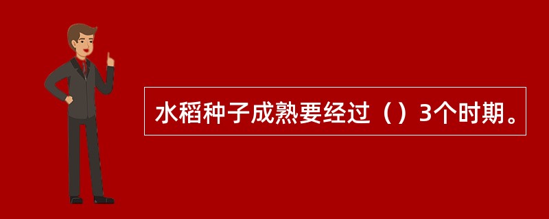 水稻种子成熟要经过（）3个时期。