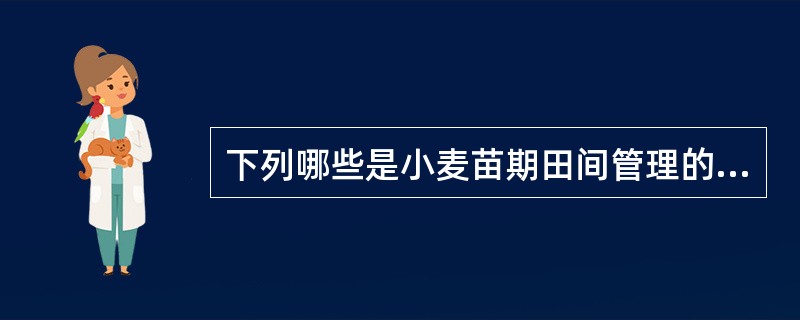 下列哪些是小麦苗期田间管理的主要内容（）