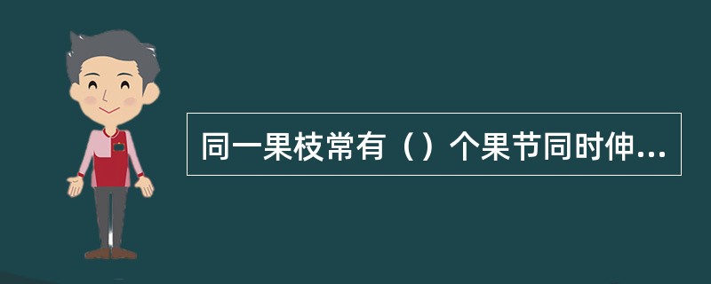 同一果枝常有（）个果节同时伸长。