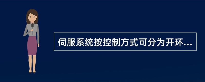 伺服系统按控制方式可分为开环控制系统和（）系统。