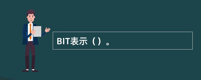 BIT表示（）。