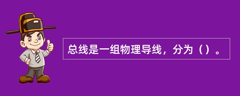 总线是一组物理导线，分为（）。