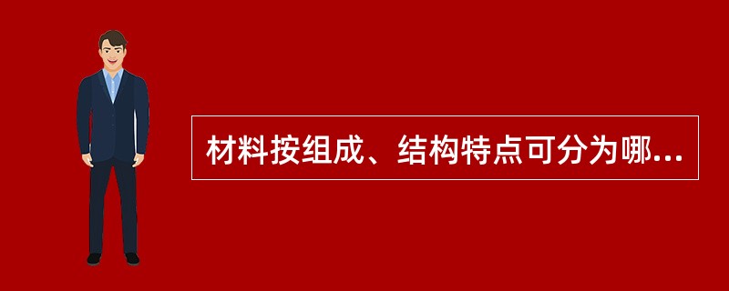 材料按组成、结构特点可分为哪几类？