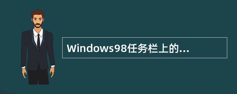 Windows98任务栏上的应用程序按钮处于按下状态时，表示该应用程序窗口是（）