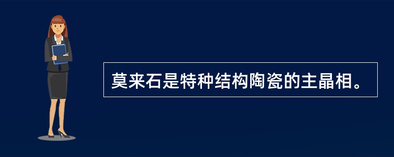 莫来石是特种结构陶瓷的主晶相。