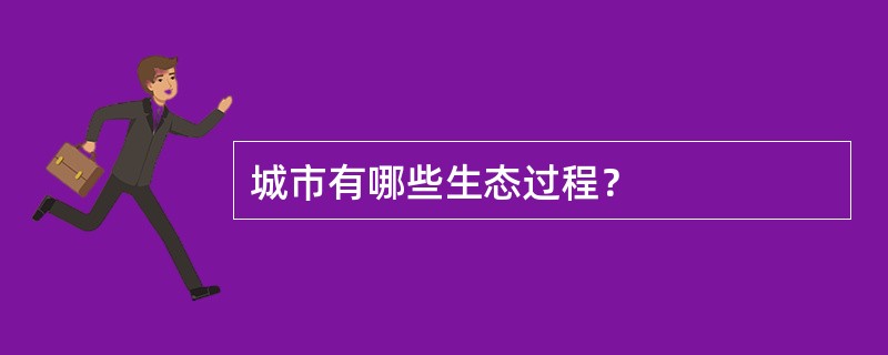 城市有哪些生态过程？