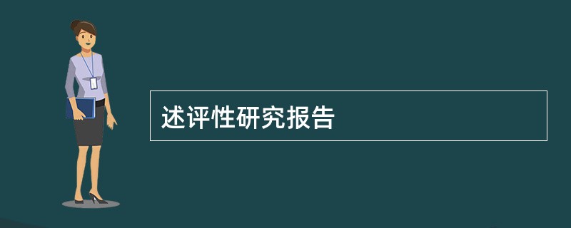 述评性研究报告