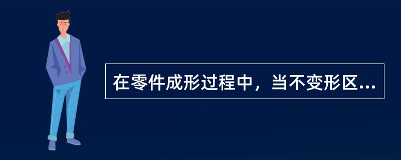 在零件成形过程中，当不变形区域受到力的作用时称为传力区，在下图所示的弯曲变形中，