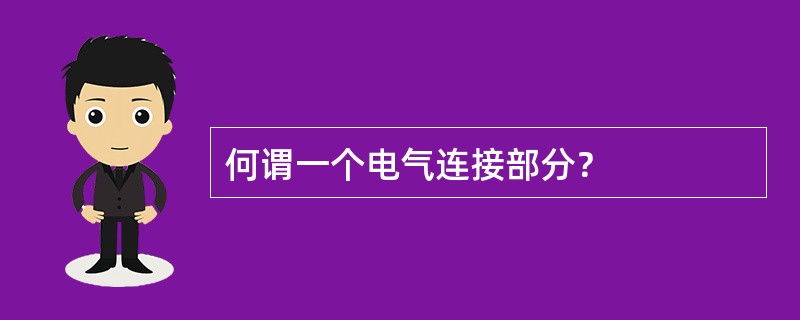 何谓一个电气连接部分？