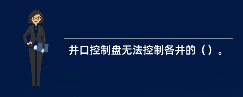 井口控制盘无法控制各井的（）。