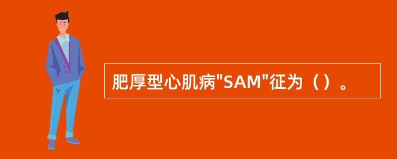 肥厚型心肌病"SAM"征为（）。