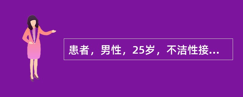 患者，男性，25岁，不洁性接触后3天，尿道口发痒、红肿、疼痛，并有脓性分泌物。治