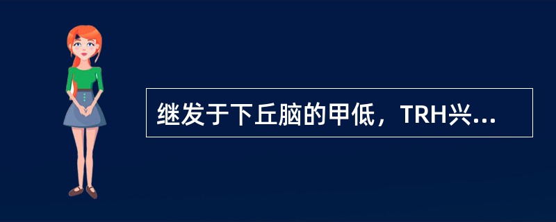 继发于下丘脑的甲低，TRH兴奋试验呈（）。