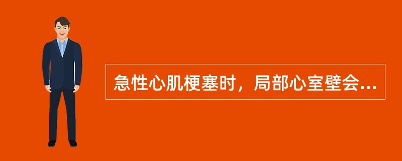 急性心肌梗塞时，局部心室壁会出现那项以外的运动异常（）。