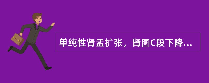 单纯性肾盂扩张，肾图C段下降缓慢，注射速尿后的表现为（）。