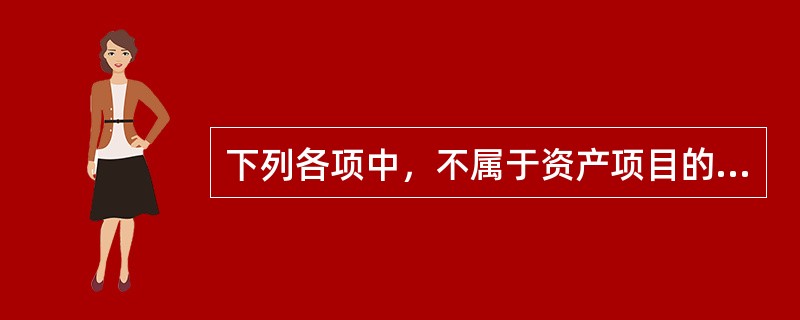 下列各项中，不属于资产项目的是()。