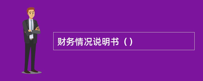 财务情况说明书（）
