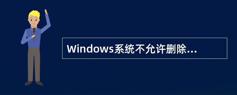 Windows系统不允许删除桌面上的“回收站”图标。