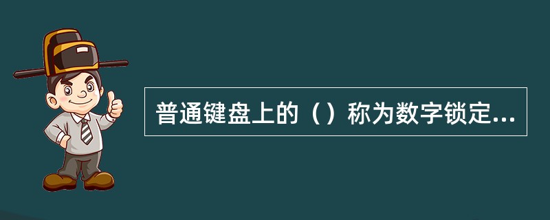 普通键盘上的（）称为数字锁定键。