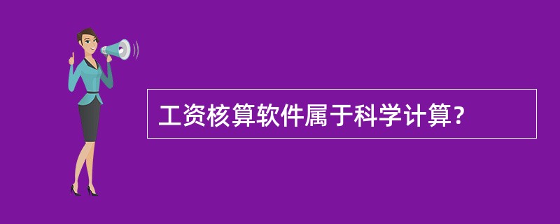 工资核算软件属于科学计算？