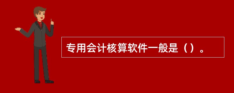 专用会计核算软件一般是（）。