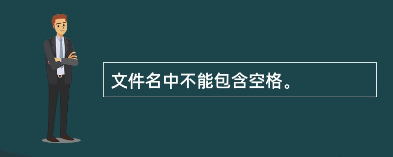 文件名中不能包含空格。