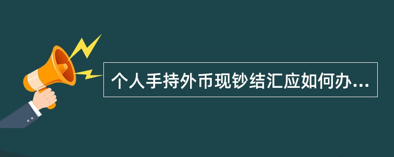 个人手持外币现钞结汇应如何办理？