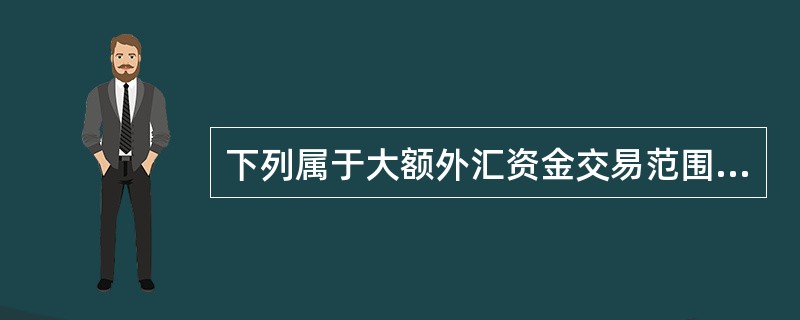 下列属于大额外汇资金交易范围的有（）。